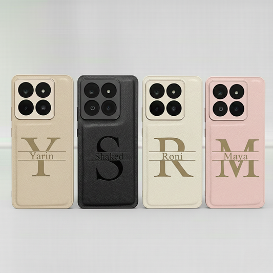 כיסוי פרימיום לשיאומי עם חריטת שם אישית במגוון צבעים